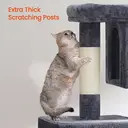 SONGMICS Cat Tree, Play Tower 101 cm, XL, House for Cats up to 20 kg, Large Platform, 2 Niches, Scratching Post, Dark Grey image 7