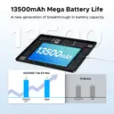 DOOGEE Tab E3 Max 14Inch Tablet Android 15 Gaming Tablet 13500mAh Large Battery MTK G100 Octa-Core 32GB RAM+256GB ROM (2TB TF), 2.1K (2160 * 1440) Display 16MP+2MP+8MP 4G LTE/5G WLAN/GPS/GMS, Black image 2
