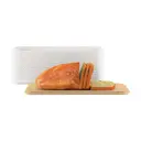 BODUM Bistro Boîte à pain grand modèle avec couvercle en bambou blanc - 24 x 37 x 14 cm image 0