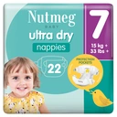 Nutmeg Baby Ultra Dry Nappies Size 7 22 Pack image 0