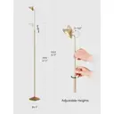 Tubicen Goldene Stehlampe, oben und unten 150° drehbar & höhenverstellbar, 3-stufige Touch-Dimmfunktion, moderne Stehlampe, Eck-Stehlampe für Schlafzimmer, Büro, Lesen, Nähen & Basteln image 5
