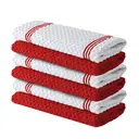 JORDAN&JUDY 6-Pack Red Kitchen Towels, Soft & Durable, Easy to Clean, Lint-Free, 40x66cm image 0