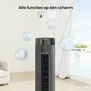 Airmate ultra-stille torenventilator, turbo luchtcirculatie ventilator, 65° breed zwenken, 11,89m lange luchttoevoer, DC borstelloze motor, 12 windsnelheden, 3 modi en 12u timer, slanke staande ventilator met afstandsbediening voor woning en kantoor image 4