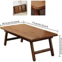CHZIMADE 1PC Bamboo Folding Coffee Table Tea Picnic Table Foldable Low Table Japanese Style image 1