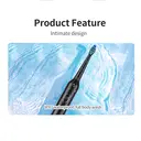Sunluxy Sonic Electric Toothbrush – 5 Cleaning Modes, 40,000 VPM, 60-Day Battery Life, Rechargeable Travel Electric Toothbrush, Includes 8 Brush Heads, Smart Timer, T5 Black image 4