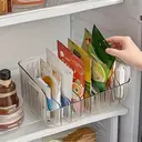 Storage box with integrated handle - Large capacity storage box for cosmetics, towels, soap, and shampoo - Ideal for bathroom cosmetic storage - 2-piece set - Transparent image 1