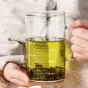 BJ Tasse à Thé en Verre 1000ml avec Marques de Graduation image 1