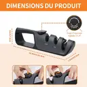 Aiguiseur de couteaux à angle réglable en trois étapes LIFEPAL, système d'affûtage professionnel 14-24°, convient aux couteaux de cuisine, aux couteaux de poche et aux ciseaux image 5