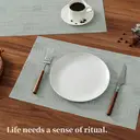 Sets de Sets de Table Vert Menthe Résistants à la Chaleur et Antidérapants pour Table à Manger, Lavables et Durables en PVC Tissé, Lot de 4 image 3