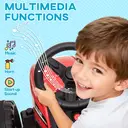 HOMCOM Kids Electric Car, 12V Electric Ride on Tractor and Trailer with Detachable Trailer Remote Control, USB, Horn, Lights, image 4