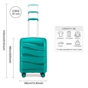 2-Piece Travel Suitcase Set with Matching Storage Case, Lightweight PP Hard Shell Luggage with Spinner Wheels & TSA Lock, Durable Multi-Size Travel Set (Turquoise) image 2