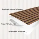 Murgall Rouleau de papier peint adhésif rouge et imitation lattes en bois - 60 x 305 cm image 5