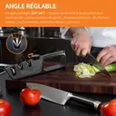 Aiguiseur de couteaux à angle réglable en trois étapes LIFEPAL, système d'affûtage professionnel 14-24°, convient aux couteaux de cuisine, aux couteaux de poche et aux ciseaux image 2