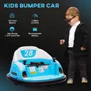 AIYAPLAY Kids Bumper Car 12V Waltz Car Ride on Toy 360° Rotation with Remote Control, Dual Joystick, Music, USB, LED Lights, image 3
