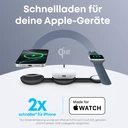 Anker MagGo kabellose Ladestation (3-in-1, mit klappbarem Lade-Tablett, schwarz) image 2