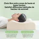 ochama Oreiller en Latex Dream Wave - Origine Thaïlande, Oreiller Ergonomique pour le Soulagement du Cou et des Épaules, Conception Classique en Vagues, Retour lent et durable - Chambre à coucher, Confort du sommeil - 60*40*10/12 cm, 93% de latex image 3