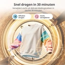 【Vakantiegeld Deal】Comfee' CD08EHP05W-HR warmtepompdroger, 8 kg, energieklasse D met warmtepomptechnologie, UV-licht voor hygiënische zuiverheid, opfrissen, LED-display, sneldrogend, wit image 2