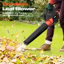FLORA GUARD Souffleur de feuilles sans fil avec 2 batteries de 4000 mAh et chargeur – 600 CFM / 190 MPH, moteur sans balais, 6 vitesses, léger, compatible avec Dewalt 20V Max image 2