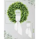 24 Inch Large Boxwood Wreath with Sash-1pcs image 1