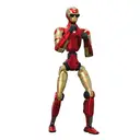 Unitree R1 Air Humanoid Robot Embodied Intelligence, Monocular Camera, 20 Degree of Freedom, Smart Interactive Communication with AI Voice Model, Red and Gold image 1