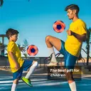 LONGSAIL Ballon de football en caoutchouc haute qualité Taille 4 Orange/Bleu image 4