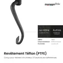 Monsga SM100 Robot Pâtissier 1000W, Blanc Crème, Bol en Acier Inoxydable 6,0L, Silencieux, avec Fouet, Crochet à Pétrir en Téflon Super Antiadhésif (Résistant à 260°C), Batteur & Couvercle Anti-éclaboussures, 8 Vitesses image 3