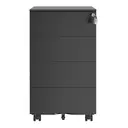 SONGMICS HOME Meuble pour Documents en Métal, Classeur Mobile, Support pour Imprimante, avec Serrure, 4 Tiroirs, Pré-Assemblé, Bureau, 45,1 x 39 x 69,3 cm, Noir image 0