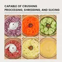 ochama Multifunctional High-Power Food Processor & Mixer, suitable for chopping, slicing, grinding, and pureeing, 1.8L bowl, 750W. image 5