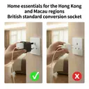 ochama Universal-Reiseadapter für UK, Kindersicherung, druckbeständiges Material, CE- & UKCA-zertifiziert, kompatibel mit UK, Singapur, Malaysia, Dubai, VAE image 5