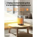 DREO Atom 318, Chauffage soufflant céramique PTC, 1500 W, économe en énergie, chaleur instantanée 2 s, oscillation 70°, minuterie 12 h, 8 protections de sécurité, télécommande image 2