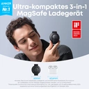 Anker MagGo kabellose Ladestation (3-in-1, mit klappbarem Lade-Tablett, schwarz) image 1