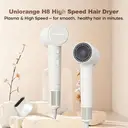 Uniorange H8 Plasma High Speed Hair Dryer (Pure White), 4 Modes, 1600W Power & 1 Billion Plasma Ions, 110K RPM High-Speed Motor, Dries 5X Faster image 2