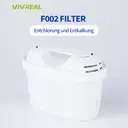 VIVREAL Wasserfilter 3er-Pack, kompatibel mit Brita-Kannen, mehrschichtige Filtration entfernt Chlor, Kalk und Schwermetalle, lebensmittelechtes Material, Dual-Channel-Design, effizient und umweltfreundlich F002 image 2