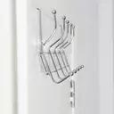 Essentials by Premier Over Door 10 Hook Hanger, Chrome Finish Rack With Multiple Hooks For Coats, Towels Or Bags image 1