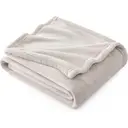 Bedsure Flannel Blanket - Solid Natural, 130x150cm, 1 Piece, 100% Polyester image 0