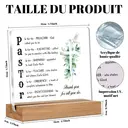 Alphynix Plaque de reconnaissance acronyme « PASTOR » en acrylique avec support en bois image 9