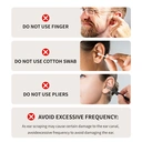 Sunluxy Earmore Cleaning Tool with Live Camera, 5MP HD Camera, 6 LED Lights, Soft Silicone Tip, IPX5 Waterproof, Type-C Charging, Compatible with iOS & Android, Includes 6 Replacement Silicone Earbuds and 6 Ear Cleaning Tools, P2, White image 5