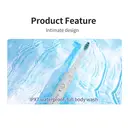 Sunluxy Sonic Electric Toothbrush – 5 Cleaning Modes, 40,000 VPM, 60-Day Battery Life, Rechargeable Travel Electric Toothbrush, Includes 8 Brush Heads, Smart Timer, T5 White image 4