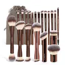 MAANGE Lot de 20 pinceaux à maquillage en aluminium de qualité professionnelle avec pochette de rangement image 5