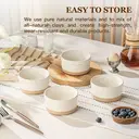 DAFUCERAMIC Ramequins en Porcelaine 8 oz Résistants au Four - Coupelles à Crème Brûlée, Flans et Puddings, Mini Moules à Soufflé, Set de 4 (Blanc Arctique) image 1