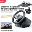 PXN Volant de jeu, rotation - 270 °/900 °, pédalier - 3 vitesses, levier de vitesses manuel - 6+1, vibrations double moteur, indicateurs RGB, multiplateforme, modèle V9 Gen2 image 1