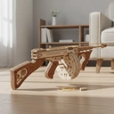 Robotime ROKR Submachine Gun Model Kit Wooden 3D Puzzle Toys,Home decoration, bookshelf decoration,Craft Gifts for Adults and Teens,Educational toys image 2