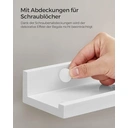 SONGMICSHOME étagères murales, lot de 3 étagères flottantes pour cadres photo et livres, 38 x 10 cm, modernes image 4