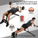 ISE Banc Musculation Pliable/Banc Musculation Plat Pliable , Banc Abdominaux Multifonction, Banc Fitness Abdos Réglable 7 Positions, Banc Inclinable Musculation Homme image 3