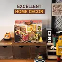 Robotime Rolife Garage Workshop DIY Dollhouse Kit 24x14.9x17.1cm 1PC,Home decoration, bookshelf decoration,Craft Gifts for Adults and Teens,Educational toys image 5