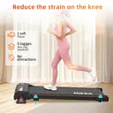 Slimme Walking Pad voor thuis met 3°/6°/9° hellingsverstelling, multifunctioneel LED-display, stille DC-motor, fitnessloopband voor lichte training image 3