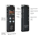 Rexsun L357 Enregistreur vocal avec réduction du bruit en aluminium, 128 Go image 9