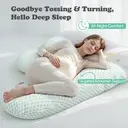Welskin Wedge Pregnancy Pillow, Ergonomic High-Support Design with Adjustable Cushions, Green – Model XT-02 image 4