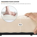 CLIPOP Upholstered Dining Bench, 100 cm Velvet Padded Seat, Ottoman Bench Hallway Bench with Sturdy Metal Legs, Dining Room Bench Seating for Entryway Living Room Bedroom Cream image 5