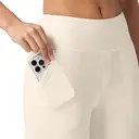 Willit Women's Yoga Pants Wide Leg Dress Work Pants Stretch Casual Pants Slacks with Pockets High Waist 30" Cream M image 3